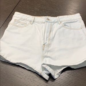 Light blue jean shorts